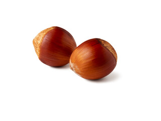 Discovering the rich textures of chestnuts on a bright, minimalist background
