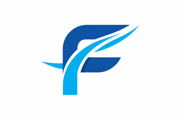 Alphabet F logo design concept