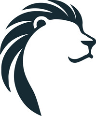 Lion Logo Iconic Silhouette Art Vector Illustration,