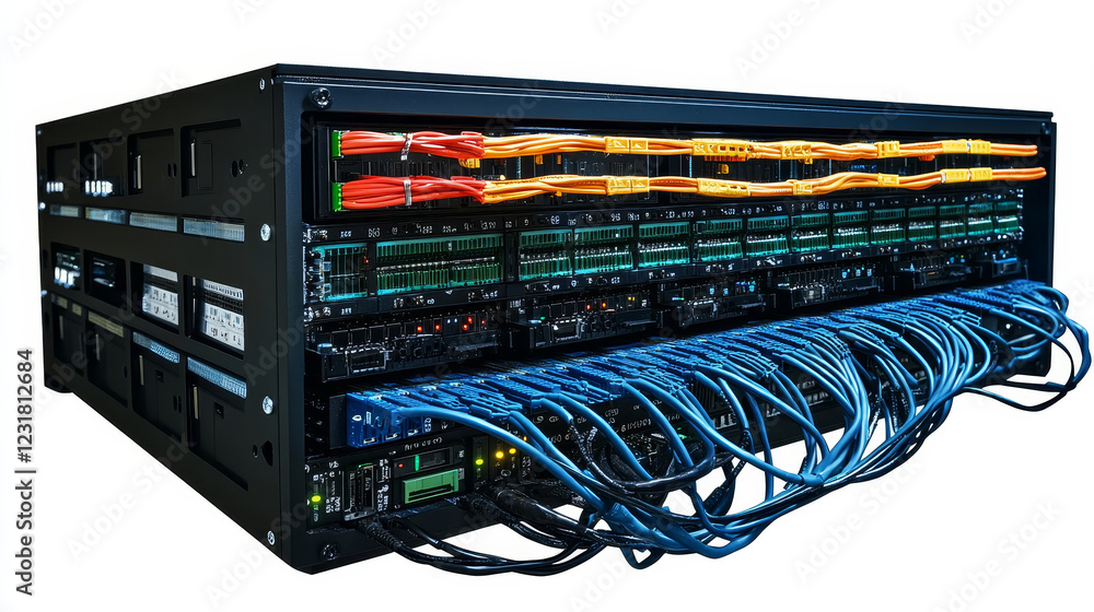 Aufkleber dedicated server isometric landing page, computer data storage equipment, pc memory database, hardwa