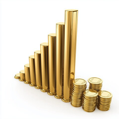 coins and graph finance market, profit