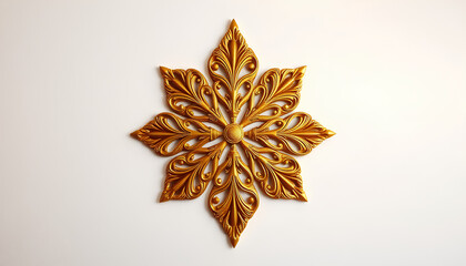 Golden decorative element, cut out. wall decoration