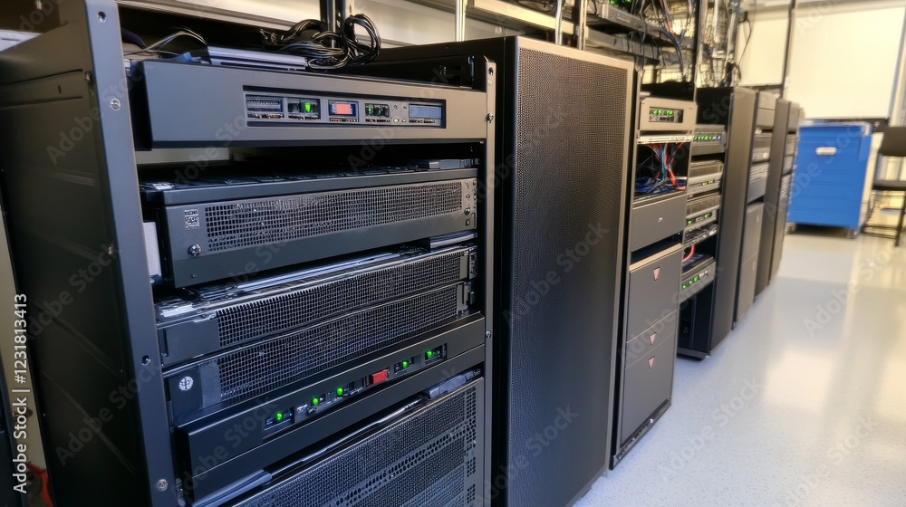 Aufkleber dedicated server isometric landing page, computer data storage equipment, pc memory database, hardwa