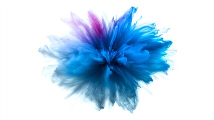 Obraz premium Abstract Blue Ink Explosion: A Vivid Burst of Color