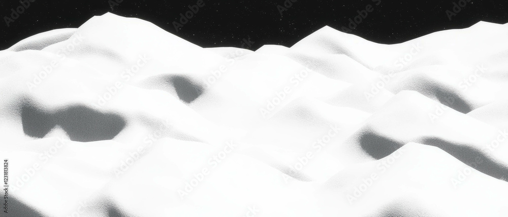 Poster textured snow overlay showcases wave patterns against a black background for artistic effect