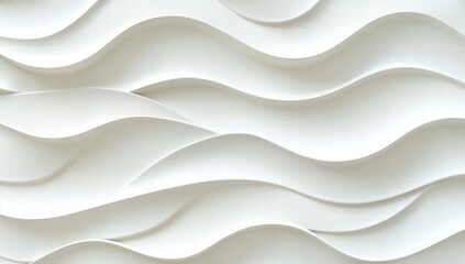 Obraz premium The image is a white background with a series of white lines that resemble waves