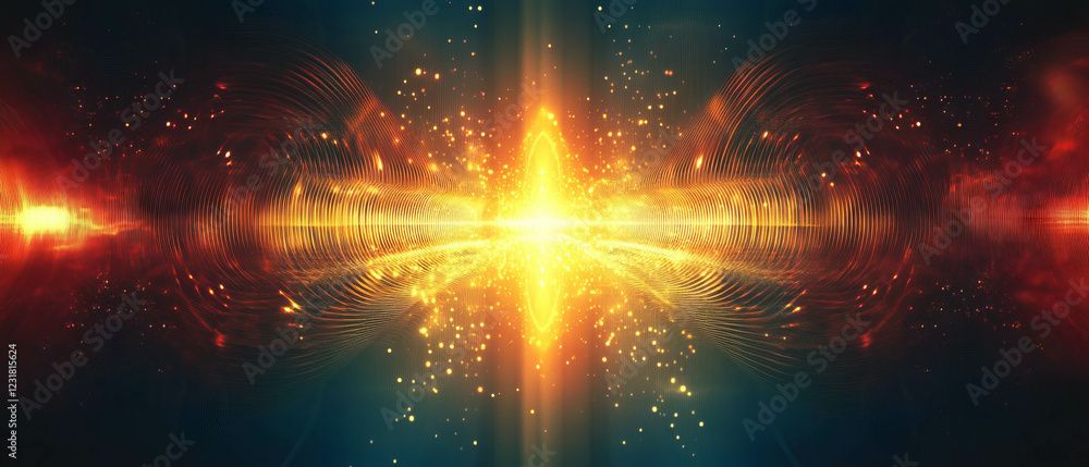 Poster vibrant sound patterns converge in a dynamic abstract visual experience