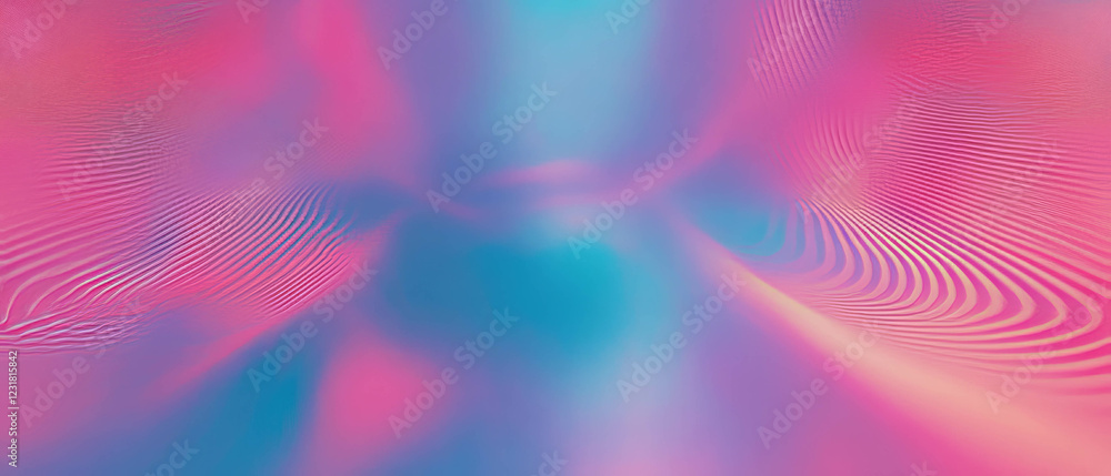 Poster engaging abstract design of vibrant data streams and sound nodes in a digital landscape