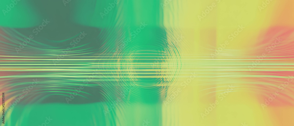 Poster dynamic abstract design with vibrant data streams and focused energy flow in vivid colors