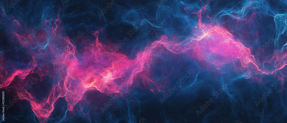 Poster intricate abstract background with colorful spark particles for creative text use
