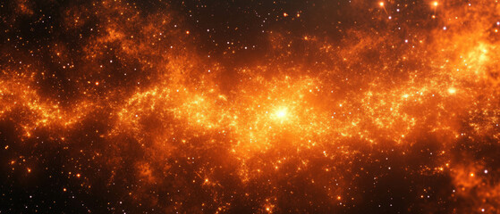 Naklejka premium Vibrant cosmic background with intricate spark particles for text and design