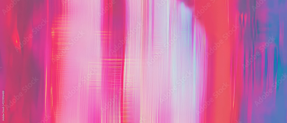 Poster vibrant abstract design featuring glitching music frequencies with edgy elements