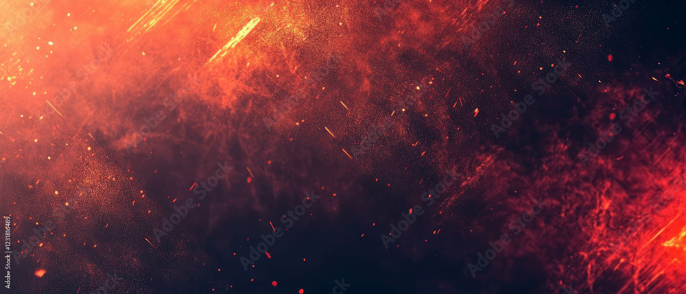 Poster dynamic glitch sparks create an edgy atmosphere in a striking abstract background