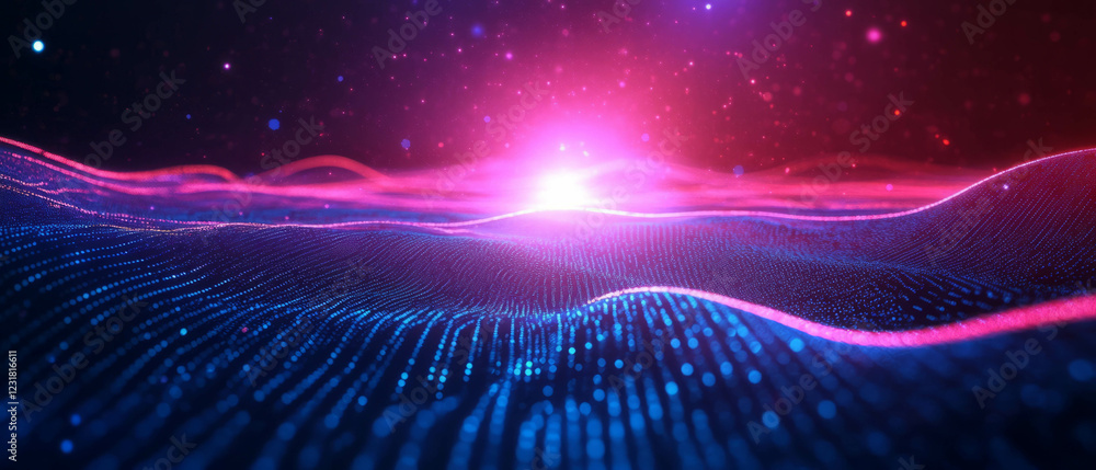 Aufkleber glowing abstract music equalizer background suitable for diverse audio projects and branding needs