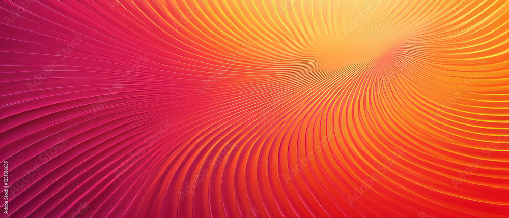 Aufkleber gradient sound waves form vibrant abstract design with smooth banner space in warm tones