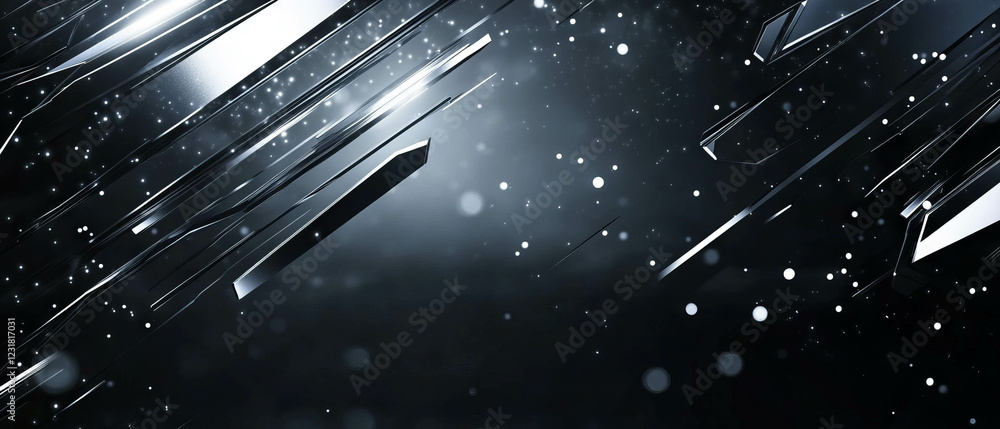 Aufkleber captivating metallic sparks create an industrial backdrop with empty center space
