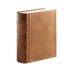 Brown book cover mockup isolated on transparent background