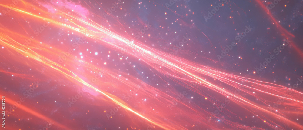 Poster explore the vibrant interplay of sound networks and quantum effects in an abstract universe