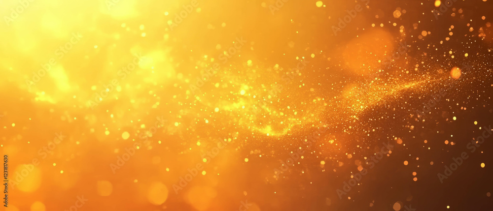 Poster soft spark glow creates an ethereal backdrop with warm radiance and elegant design elements