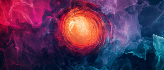 Fototapeta premium Visualized audio spectrum with vibrant colors and abstract design elements