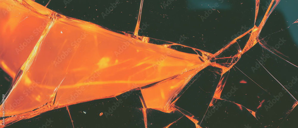 Poster abstract broken glass texture representing fragmentation against a black backdrop
