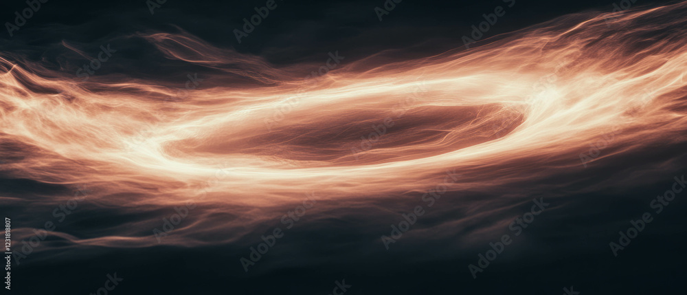 Poster abstract fire visualization with empty center on black background highlights flame textures