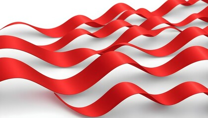 Abstract red stripes design over a white background