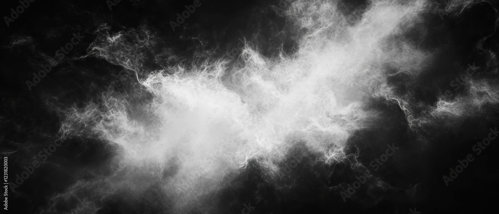Poster dynamic abstract shapes and light create captivating visuals in darkness