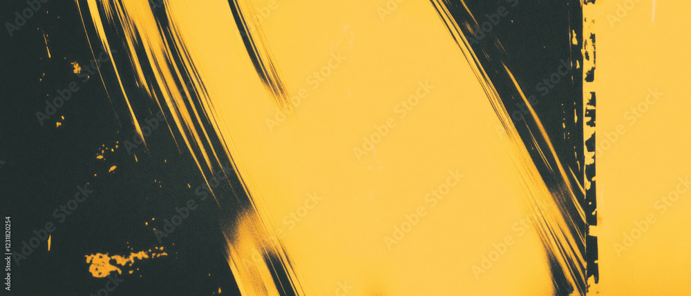 Aufkleber abstract shapes and textures create depth against a striking black background