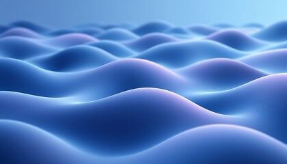 Obraz premium Abstract blue waves, 3D render, calming background, website design
