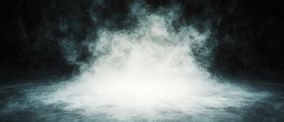 Fototapeta premium Angular dust overlay creates dynamic focal point on geometric black background