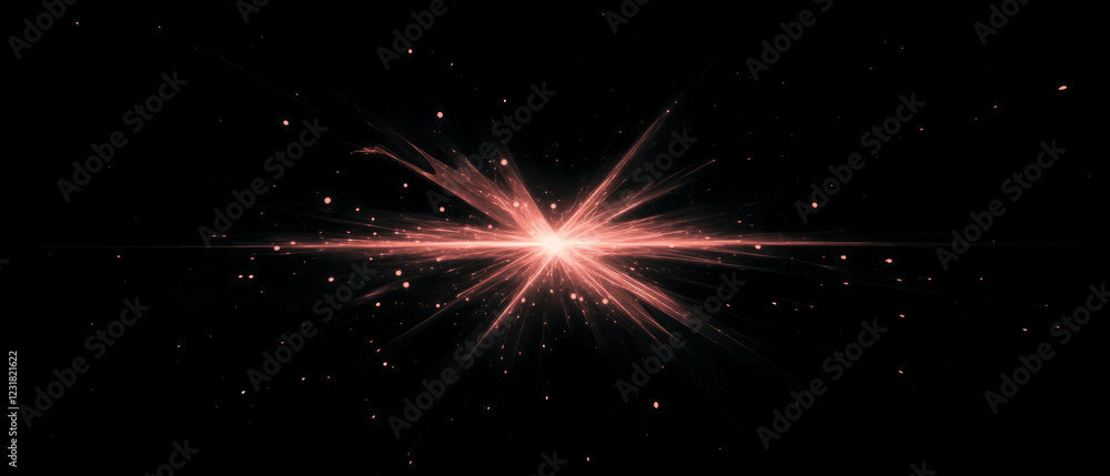Poster angular triangular sparks create striking visuals on a dark backdrop in modern design