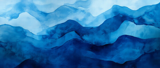 Blue wavy watercolor texture overlay with space for personalized message on black background