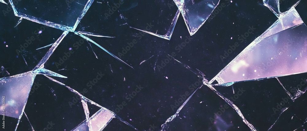 Poster broken glass overlay texture with sharp points for creative backgrounds and designs