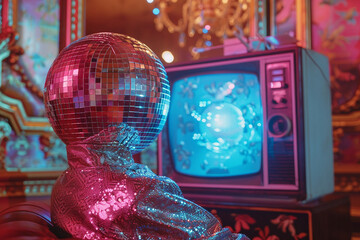 Woman dance in nigh club generative AI concept