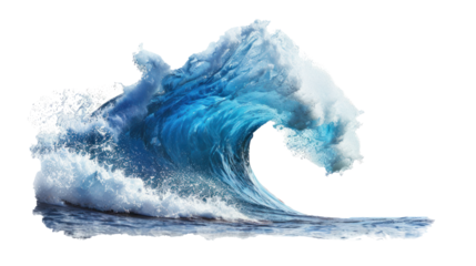 Powerful Ocean Wave Crashing with White Spray  
