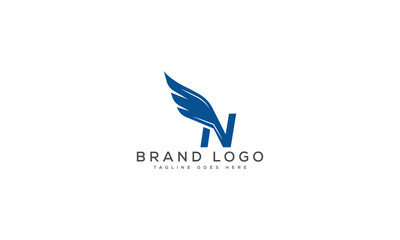letter N logo design vector template design for brand.