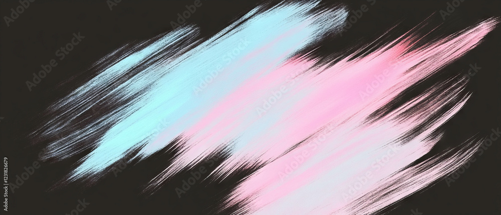 Poster brushstrokes of light colors on a dark background creating a subtle textured effect