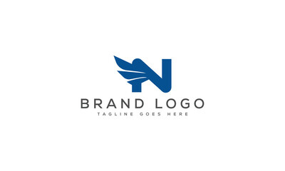 letter N logo design vector template design for brand.