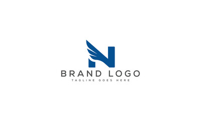 letter N logo design vector template design for brand.