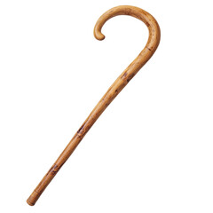 Fototapeta premium Wooden cane isolated on transparent background.