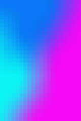 Bright gradient pixel background - pink blue shades. mosaic tile. copy space. Colorful gradient squares. Gradient with ombre texture effect. 