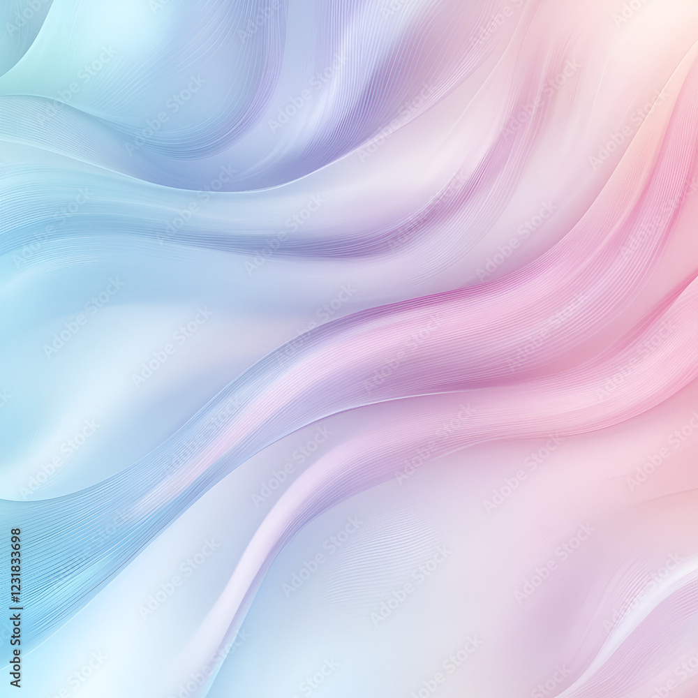 Aufkleber flowing fabrics: soft, billowing fabrics cascade in gentle waves, the delicate folds of the material