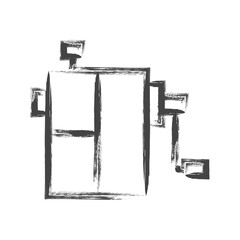 筆書き学校道具関連の単品アイコン　鉛筆削り