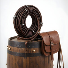 leather belt isolated on white