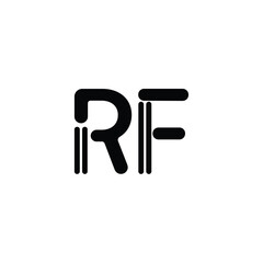 RF monogram logo design letter text name symbol monochrome logotype alphabet character simple logo