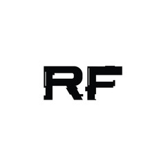 RF monogram logo design letter text name symbol monochrome logotype alphabet character simple logo