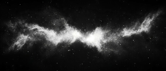 Overlay texture of dark background with bright dust particles creating a cosmic effect