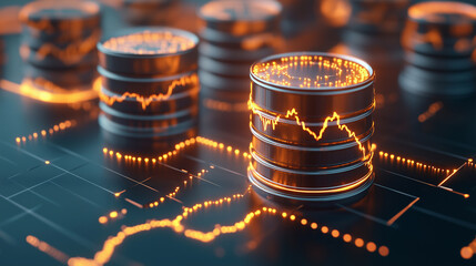 Digital currency and stock market trends visualization