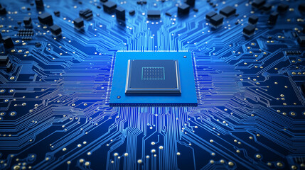 Close-Up of a Central Processing Unit (CPU)